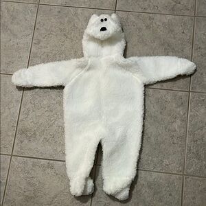 Cozy White Bear Kids One Piece